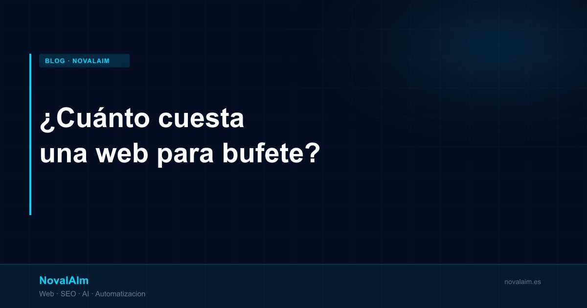 ¿Cuánto cuesta una web para bufete de abogados en 2026?