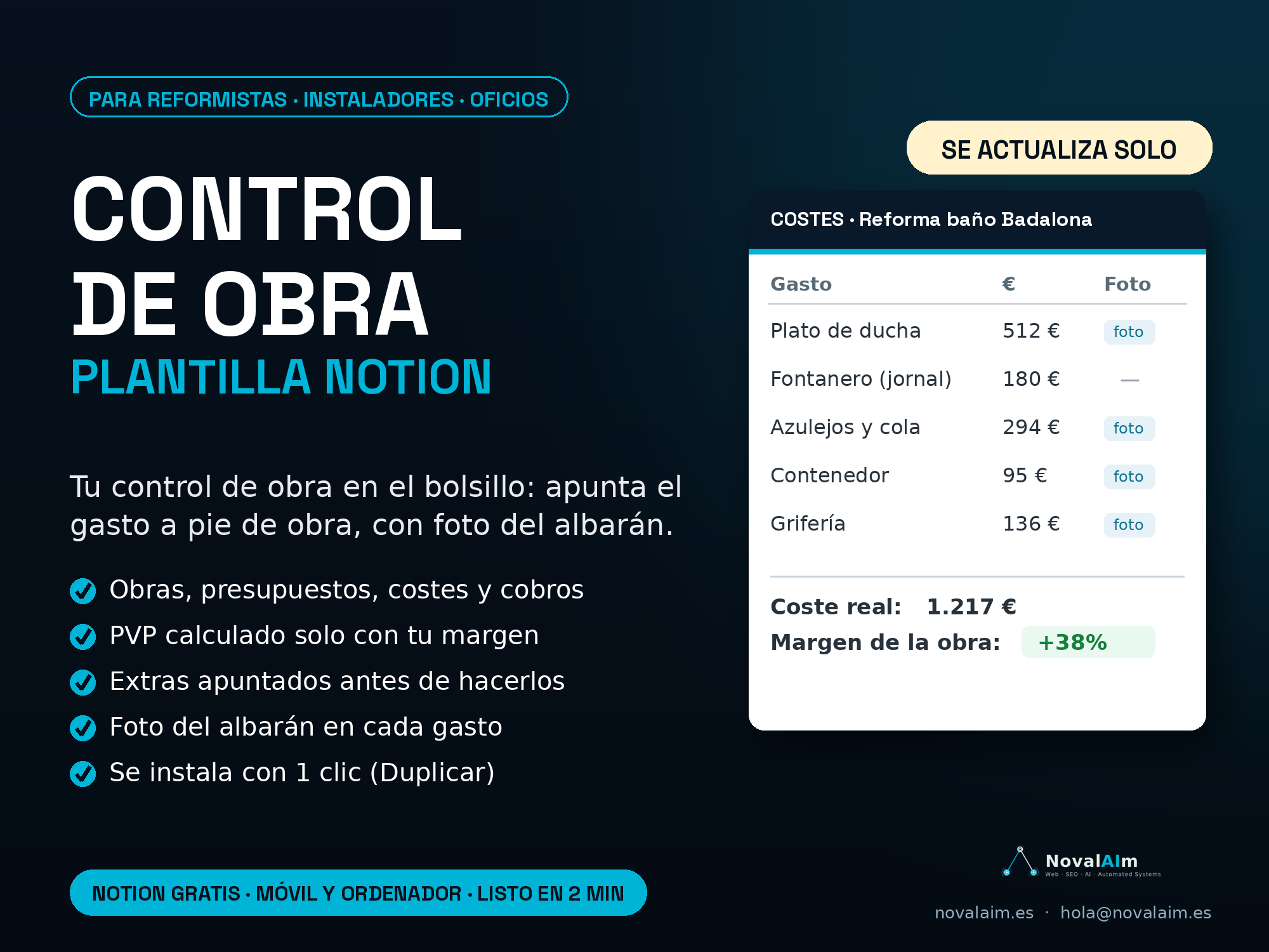 Portada Control de Obra Notion