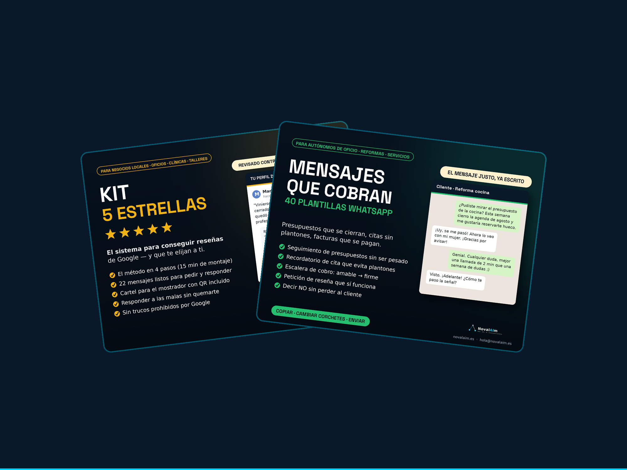 Portada Pack Reseñas y Cobros