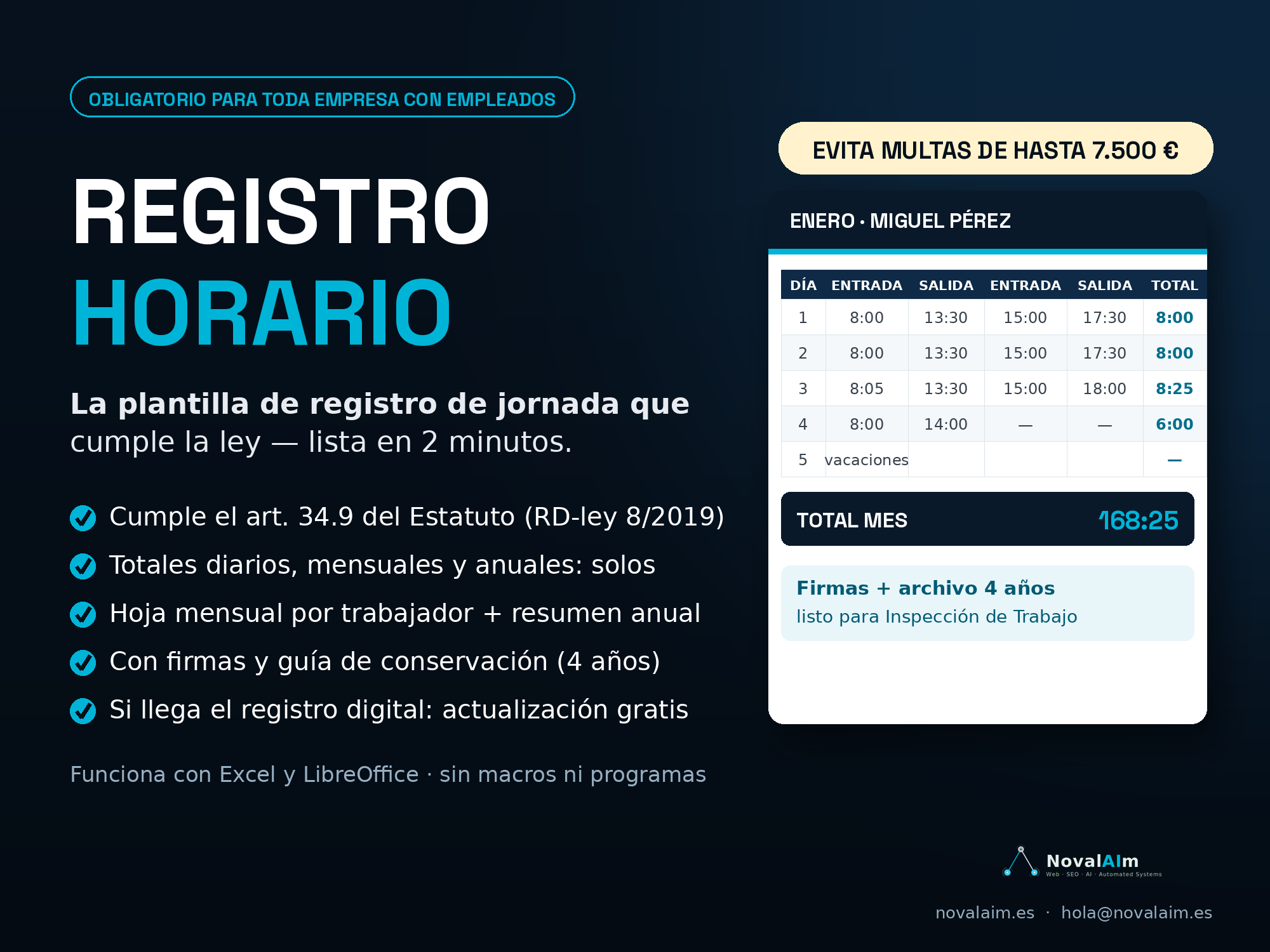 Portada Registro Horario